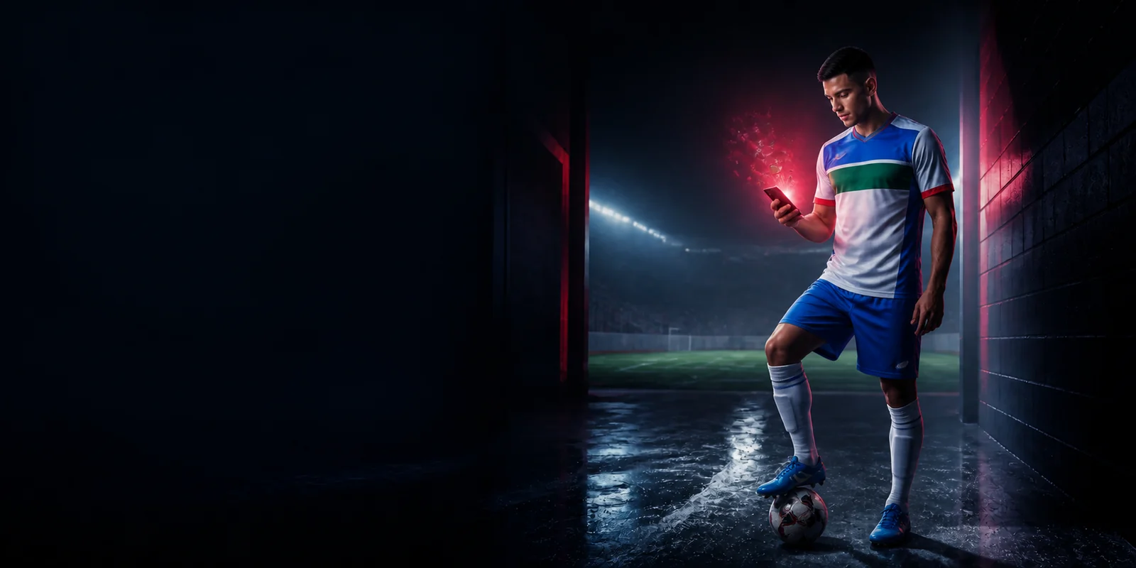 Mobil bonusni tekshirayotgan o'zbekistonlik futbolchi